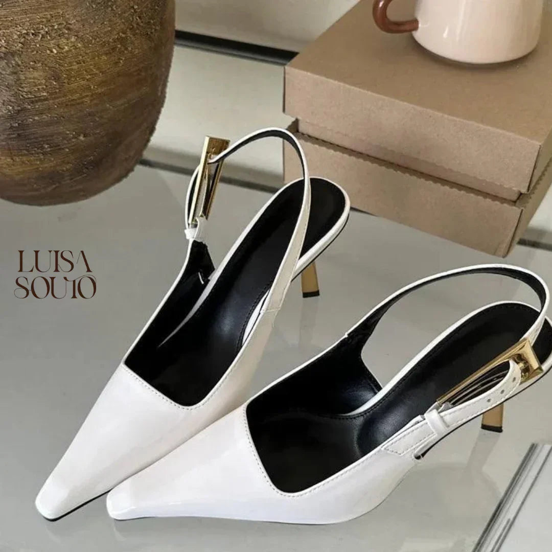 Scarpin de couro Brigida