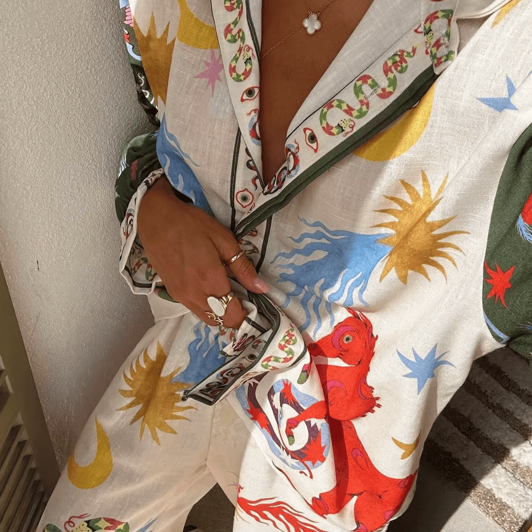 Conjunto Margarida – Seda Leve, Caimento Fluido e Elegância Atemporal.