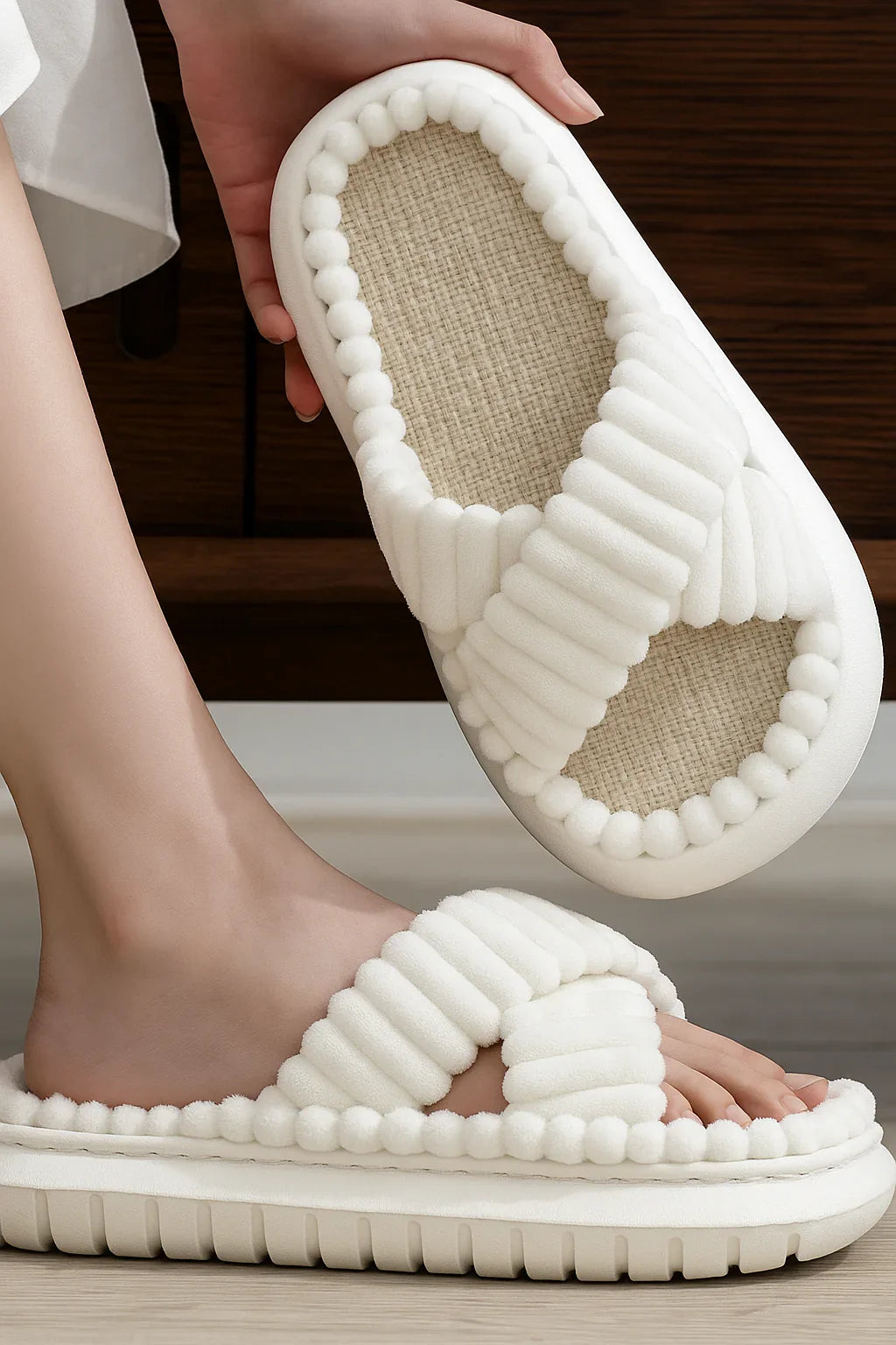 Pantufa Ana Carolina – suavidade que abraça o corpo e acalma.