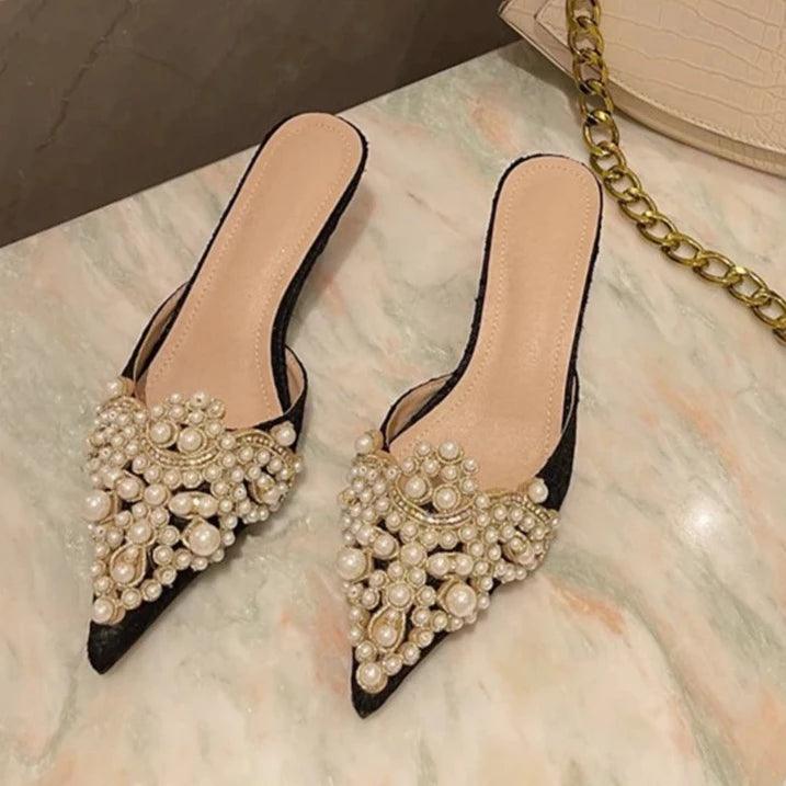 Mule de couro Charlotte