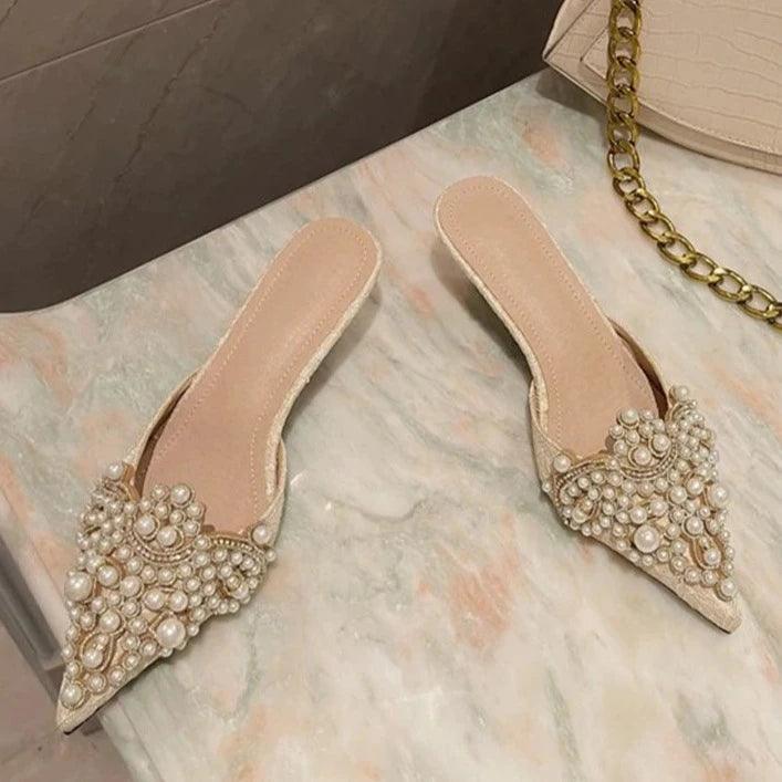 Mule de couro Charlotte