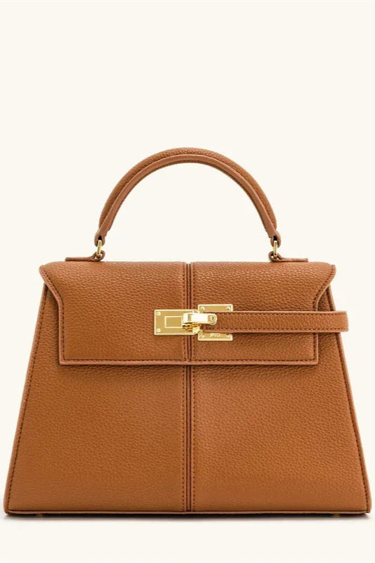 Bolsa Elise Borgonha - Couro Premium Estruturada.