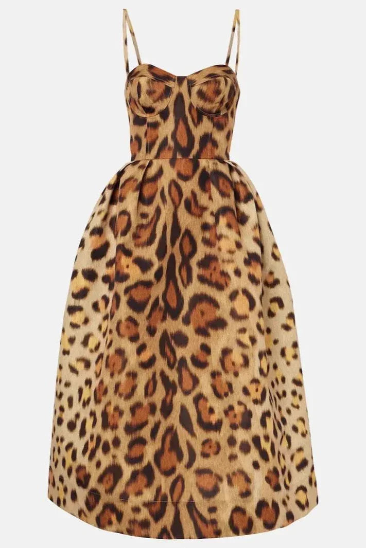 Vestido Onça Luisa -  Modelagem Solta, Estampa Clássica e Elegância com Personalidade.